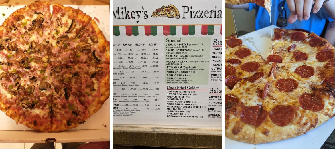 Mikey's Pizzeria Hale Menu