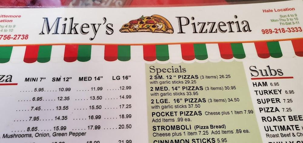 Mikey's Pizzeria Hale Menu image 2