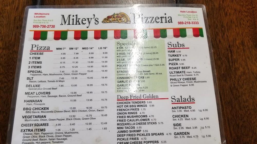 Mikey's Pizzeria Hale Menu image 3